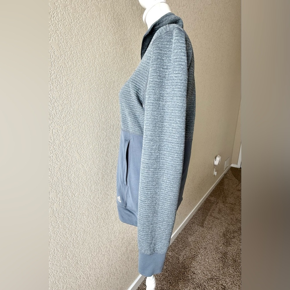 Adidas Denver Nuggets Quarter-Zip Pullover Gray Long Sleeve Women’s Small - Picture 7 of 9